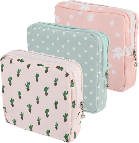 Abeillo Sanitary Napkin Storage Bags 3Pcs Menstrual Cup Pouches Nursing Pad Holder Tampon