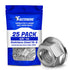 Fastenere Serrated Flange Nuts 3/8"-24 (25-Pack), Durable Stainless Steel 18-8 Hex Lock Hardware
