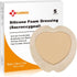 Carbou Silicone Wound Care Products, 7.2''x7.2''(18cm x18cm) Bordered Silicone Adhesive Sacral Foam