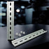 2 Pieces DIN Rail Slotted Aluminum, 8" Long x 35mm Wide with 4 #10 Stainless Steel Screws for Mounting