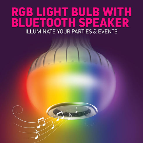 SKYLAR LED Color Changing Light Bulb with Bluetooth Speaker E26 Standard Bulb Socket, 4 Light Modes with Remote Control Operation, Color Changing Bulb for Home, Events, Holiday Decoration