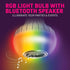 SKYLAR LED Color Changing Light Bulb with Bluetooth Speaker E26 Standard Bulb Socket, 4 Light Modes with Remote Control Operation, Color Changing Bulb for Home, Events, Holiday Decoration