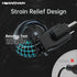 HUANCHAIN 8 ft Black Indoor Outdoor Extension Cord, 16/3 Gauge Waterproof, 13A 1625W, Heavy Duty Electric Cord, ETL