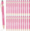 Yeaqee 24 Pcs Inspirational Ballpoint Pens, Motivational Black Ink Retractable Quotes Pen with Stylus Tip for Office,