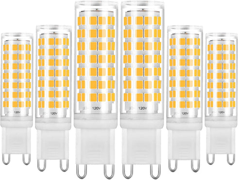 YUIIP G9 LED Bulb Dimmable 6W Warm White 3000K, T4 G9 Ceramic
