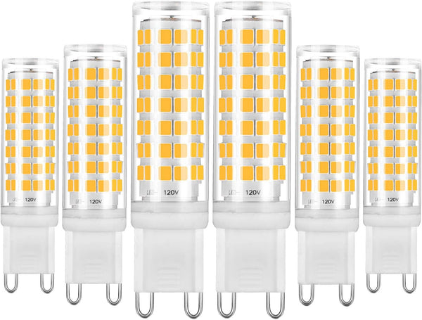 YUIIP G9 LED Bulb Dimmable 6W Warm White 3000K, T4 G9 Ceramic