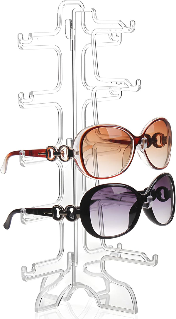 MAGIKON 5 Layers Glasses Holder, Eyeglasses Sunglasses Display Rack, 5-Layer Transparent