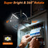 6Pack, 360 5 Magnetic Work Light Rechargeable LED Work Light with Rotation, Mode Mechanic Light, Compact Rechargeable