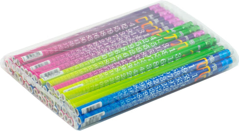 Pencil Assortment - Assorted Styles Round Pencil with Eraser, 2 Lead, 48 Pcs for Children, Adults, Gift Bags