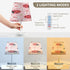 GOODOLD 3 8x12 Lady Bugs on Pink Table Lamp for Bedroom, Lighting Modes LED Bedside Lamps Fabric Shade Desk Lamp