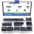 Glarks 120Pcs 2.54mm Straight Single Row PCB Board Female Pin Header Socket Connector Strip Assortment Kit