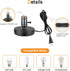 Vintage Table Lamp Base Only, Mini Basic Edison Light Bulb Stand, E26 E27 Short Desk Lamps for Small Spaces with 5.75'