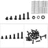 300Pcs M3 Black Alloy Steel Hex Socket Screws Nuts Washer Assortment Kit (Set B Button Head)