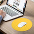 Dapesuom Round Mouse Pad, 8.7 x 8.7 Inch Premium-Textured Washable Non-Slip Rubber Base Cute Small Mouse Mat (Yellow)