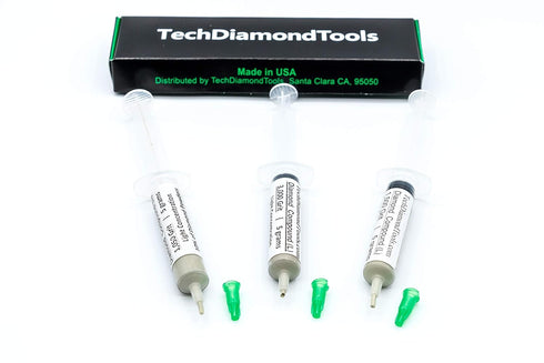 TechDiamondTools USA Made Kit of 3 Diamond Polishing Compound Paste - 1050, 1500, 3000 Grit for Marble, Glass, Metal