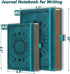 Journal Notebook for Women/Men, Classic Lined Writing, 360 Pages Leather Hardcover, Vintage Sun & Moon Design,