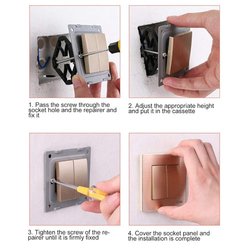 ViaGasaFamido 40Pcs 86mm Wall Mount Switch Box Repair Tool, Junction Box Repairer