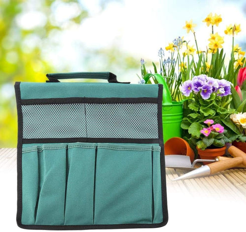 TOPINCN Garden Tool Pouch Foldable Portable Garden Kneeler Bench Kneeling Tool Bag Functional Storage Organizer