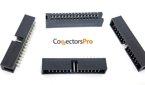 25-Pack 30P DC3 2.54mm 0.1" Pitch 30 Pins Male Box Headers, 2x15 Dual Rows PCB DIP Connector