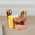 Metal Pencil Caddy Desk Organizer for Office Supplies (Rose Gold) - Pen Holder for Desktop