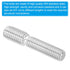 PATIKIL M10xM12x55mm Double End Threaded Stud Screw Bolt, 5 Pack 304 Stainless Steel Rod Bolts