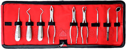 SURGICAL ONLINE Unmatched Precision with 9 Pc Basic Dental Surgi Extraction Set