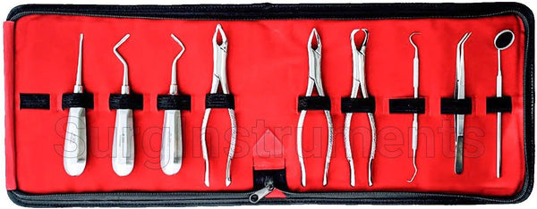 SURGICAL ONLINE Unmatched Precision with 9 Pc Basic Dental Surgi Extraction Set