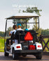 Slow Moving Vehicle Sign, Rust Free Aluminum Triangle Signs, 14"X16", 40-Mil Thick Reflective for Golf Cart, Tractor