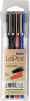 Le Pen .03mm Point Set, 4/Pkg-Basic