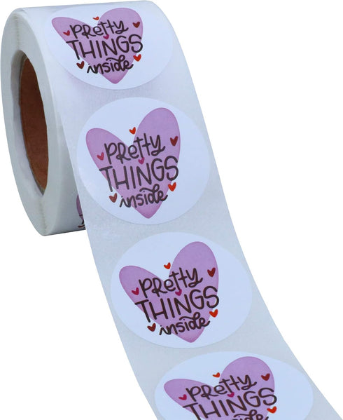 hylabelest 1.5 Inch 500 Roll10 Thank You Stickers Pretty Things Inside lables for Envelope Seals,Cards