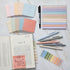 Jutom 38 Pcs Aesthetic Book Annotation Kit, Highlighters, Gel Pens, Sticky Notes, Retro Color