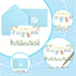libfrnt 50 Pack 4 6 Inch Baby Shower Thank You Cards with Envelopes Stickers Boy Baby Shower Greeting Cards Blue Baby