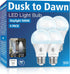 4 Pack Dusk to Dawn Light Bulbs, 9W A19 E26, 5000K Daylight, 720LM, Automatic On/Off LED Outdoor Lighting for Porch