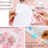 Pink Office Supplies Kit, Cute Desk Accessories for Women, Stapler and Tape Dispenser Set with Staple Remover, Clips,
