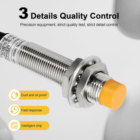 ATO 2Pcs M12 Proximity Switch NPN NO Inductive Proximity Sensor Approach Sensor for 3D Printer Probe
