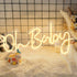Oh Baby LED Neon Sign for Baby Shower Backrop Decor, 19.6x8.6 Inch