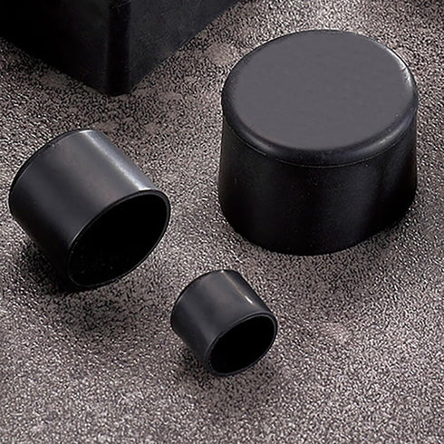 Wvapzwr 32Pcs 3/4 Inch (19mm) Round Rubber Chair Leg Tips Caps, Chair Table Leg Covers Floor Protectors, Chair Leg End