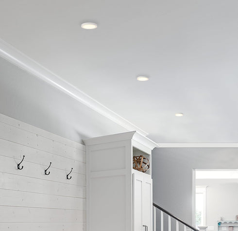 6111900 5 Inch 11 Dimmable Westinghouse Traditional One-Light, Watt LED Indoor Flush Mount Fixture with Color