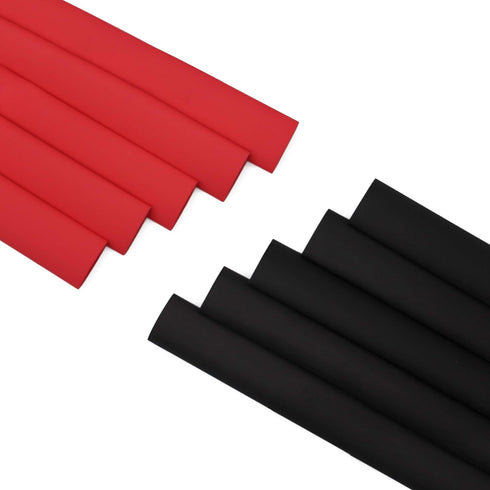 20 Ft 3/8" Black&Red Dual Wall Heat Shrink Tubing - No Wrinkle Electrical Shrink Tube for Wires