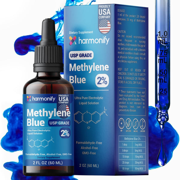 Methylene Blue USP Grade%2, 60 ml - 2 Fl.Oz, Proudly USA Company
