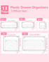 Asnews Set 13, 5-Size Makeup Drawer Organizers of Vanity Organizer Trays, Stackable Bathroom & Desk Drawer Organizer
