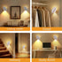 DEXULESA 10 3 Dimmable (2 Pack) Motion Sensor Wall Light with Remote Control, RGB and Colors Wireless Wall Sconces