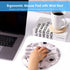 Ergonomic Mouse Pad with Wrist Support, Cute Mouse Pad for Office, Gaming, Comfortable Pain Relief (Off-White Leaf)