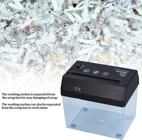 Mini Paper Shredder - Portable Electric USB Paper Shredder for Office Home Supplies