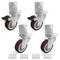2 Inch Side Mount Casters 4-Pack with 2 Swivel & 2 Brake,