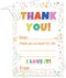 Vusnud 72Pcs Thank You Cards, Fill in The Blank Thank You Notes with