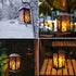Solar Lantern Outdoor, Garden Hanging Lantern, PVC Waterproof 3 LED Flickering Flameless Candle Decorative Lights