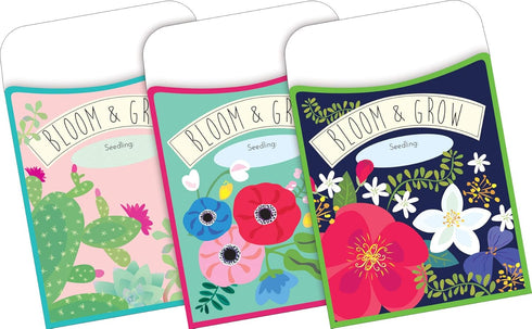 Barker Creek Peel & Stick Library Pockets, Petals & Prickles, 3 Designs for Library, Index, and Recipe Cards