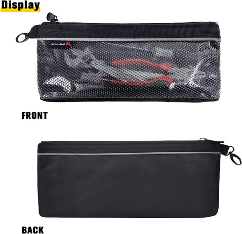 Small Waterproof Zipper Pouches, Mesh Tool Bag, Clear Cosmetic Bag Case, Travel Pouch (4 Pack)