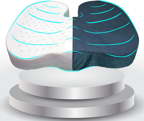 FENGMIAN Natural Latex Seat Cushion - Soft, Bouncy and Relieves Pressure - Suitable